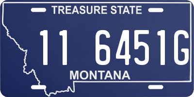 MT license plate 116451G