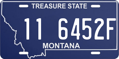 MT license plate 116452F