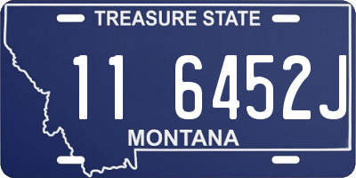 MT license plate 116452J