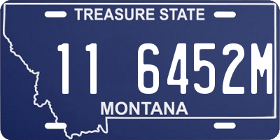 MT license plate 116452M