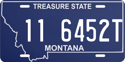 MT license plate 116452T