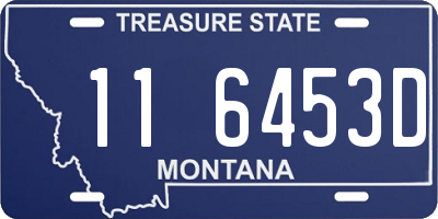 MT license plate 116453D