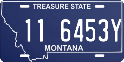 MT license plate 116453Y