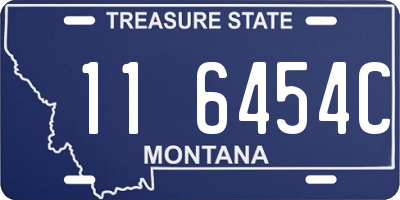 MT license plate 116454C