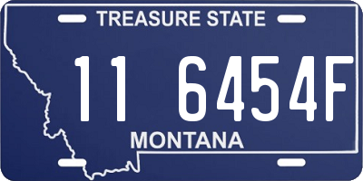 MT license plate 116454F