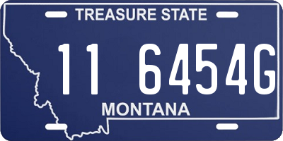 MT license plate 116454G