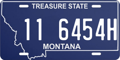 MT license plate 116454H