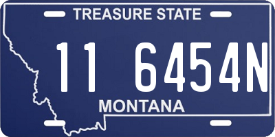 MT license plate 116454N