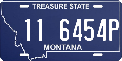 MT license plate 116454P