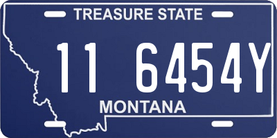 MT license plate 116454Y