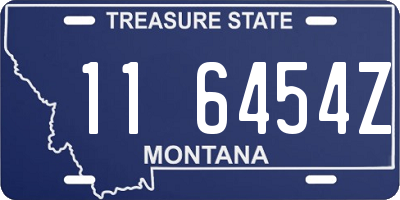 MT license plate 116454Z