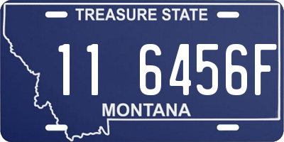 MT license plate 116456F