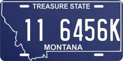 MT license plate 116456K