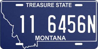 MT license plate 116456N