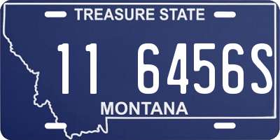 MT license plate 116456S