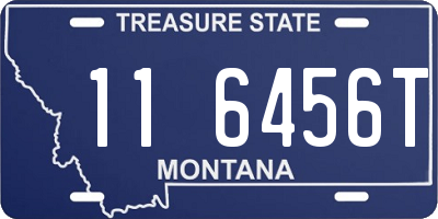 MT license plate 116456T