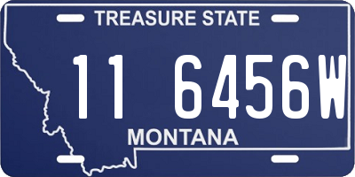 MT license plate 116456W