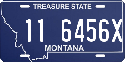 MT license plate 116456X