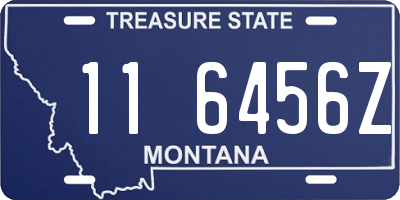 MT license plate 116456Z