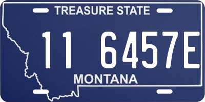 MT license plate 116457E