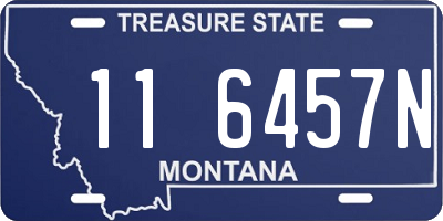 MT license plate 116457N