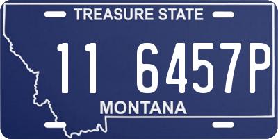 MT license plate 116457P