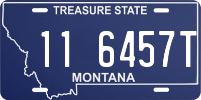 MT license plate 116457T