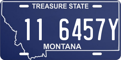 MT license plate 116457Y