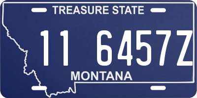 MT license plate 116457Z