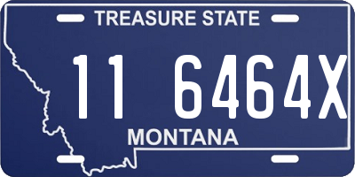 MT license plate 116464X