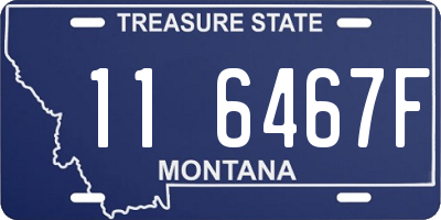 MT license plate 116467F