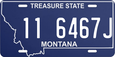 MT license plate 116467J