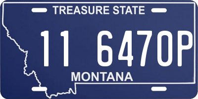 MT license plate 116470P