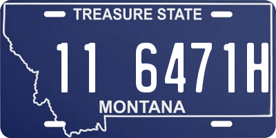 MT license plate 116471H
