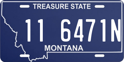 MT license plate 116471N