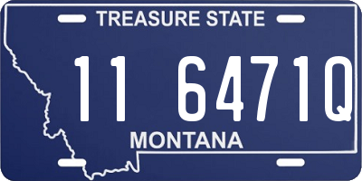MT license plate 116471Q