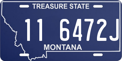 MT license plate 116472J