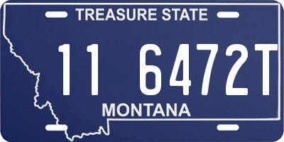 MT license plate 116472T