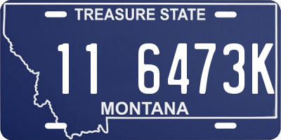 MT license plate 116473K