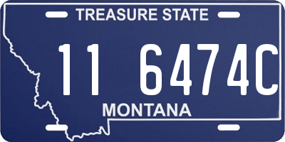 MT license plate 116474C