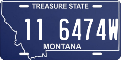 MT license plate 116474W