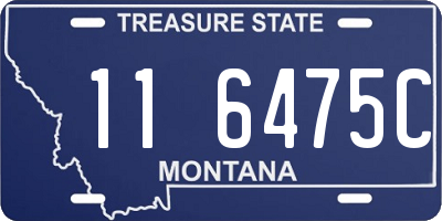 MT license plate 116475C