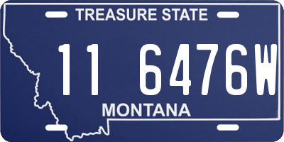 MT license plate 116476W