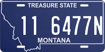 MT license plate 116477N