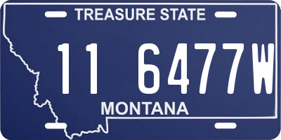 MT license plate 116477W