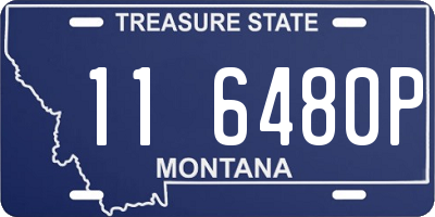 MT license plate 116480P
