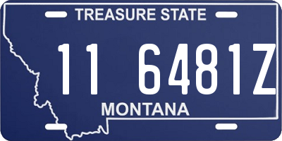 MT license plate 116481Z