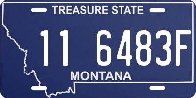 MT license plate 116483F