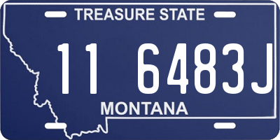 MT license plate 116483J