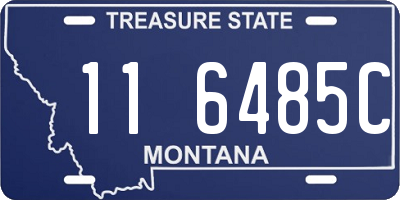 MT license plate 116485C